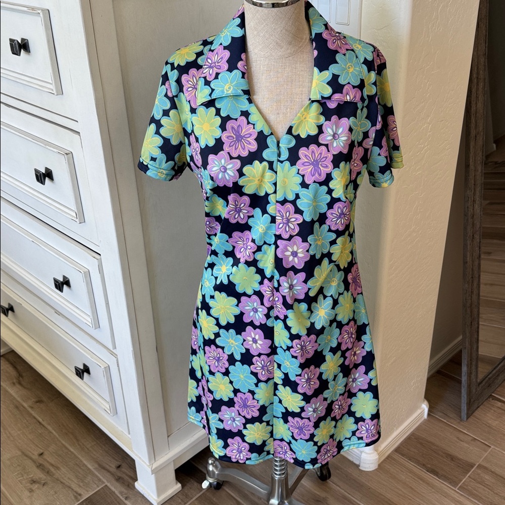Vintage Xhilaration L 1990s floral dress